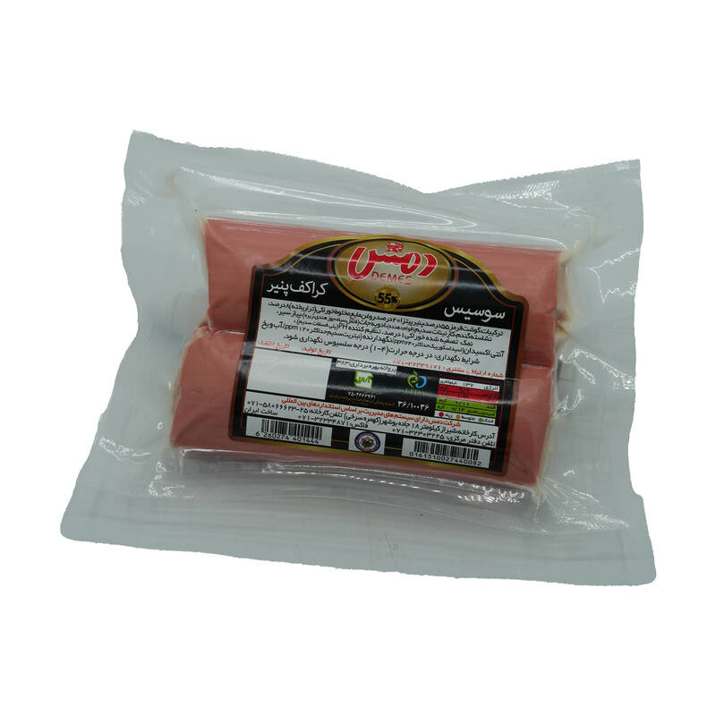 سوسیس کراکف پنیری ۵۵٪ بسته بندی وکیوم
